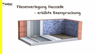 Fliesenverlegung in der Dusche erhöhte Beanspruchung [upl. by Soo3]