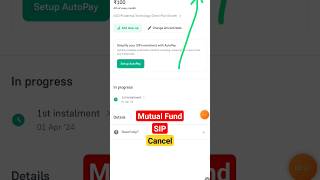 Mutual Fund SIP Groww App Groww App  How To Cancel Mutual Fund SIP In Groww App [upl. by Rheba948]