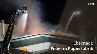 Großbrand einer Lagerhalle in DarmstadtEberstadt [upl. by Aldric]