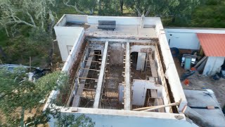 REBUILDING THE OLD HOUSE ROOF FRAMEWORK AND THE UNDERGROUND WATER HOLDING TANK TOP  E145 [upl. by Einnaffit]