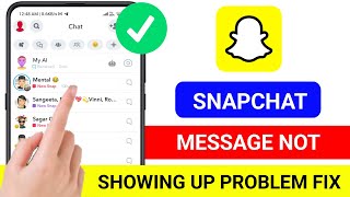 how to fix snapchat messages not showing  snapchat messages not showing up problem solve [upl. by Rolo]