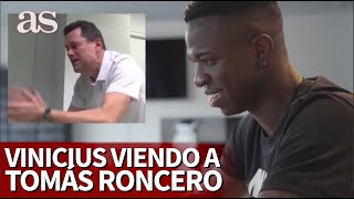 VINICIUS viendo a RONCERO celebrar su GOL AL BARCELONA  DIARIO AS [upl. by Sutniuq973]