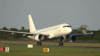 SmartLynx A320 Takeoff Groningen Airport Eelde [upl. by Tedmund]