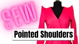 How To Sew A Pointed Shoulder  Making an Exaggerated Lady Gaga Style Shoulder [upl. by Merralee]