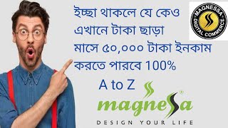 Magnessa income plan  ম্যাগনেষার থেকে অবিজ্ঞতা ছারাই টাকা ইনকাম করুন [upl. by Enattirb993]