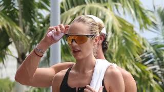 Candice Swanepoel Flaunts Her Toned Figure in Miami [upl. by River]