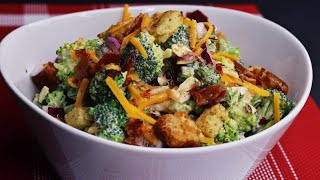 Quick and Simple Delicious Broccoli Salad [upl. by Eyram]