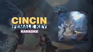 Hindia  Cincin Karaoke FEMALE KEY [upl. by Fagen624]