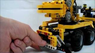 Lego Technic studless pneumatic crane truck by Cypr21 [upl. by Euqor]