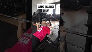 SUPINO INCLINADO BARRA fitness academia [upl. by Ednew967]