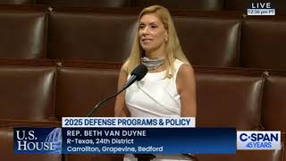 Rep Van Duyne RTX  NDAA Amendment Requiring Administration to Follow ProLife Law [upl. by Sadie]