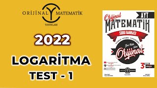 LOGARİTMA TEST 1  2022 AYT MATEMATİK SORU BANKASI SonerAkinciMatematik [upl. by Blim905]