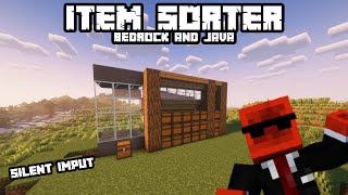 How to make a item sorter in Minecraft Bedrock amp Java [upl. by Keever299]