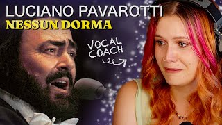 Ok fine I like Opera Vocal Coach Reacts to PAVAROTTI quotNessun Dormaquot first time analysis [upl. by Enitselec7]