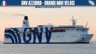 Arrival of ferry GNV AZZURRA Bari Grandi Navi Veloci  HD 1080p [upl. by Nessej432]