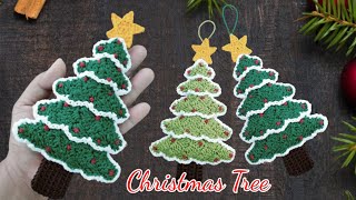 How to Crochet a Christmas Tree Ornament [upl. by Orr]