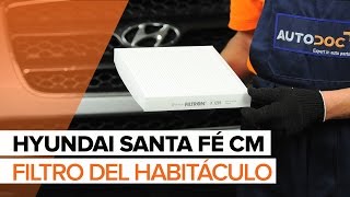 Cómo cambiar Filtro de Habitáculo en HYUNDAI SANTA FÉ CM INSTRUCCIÓN  AUTODOC [upl. by Nonnelg19]