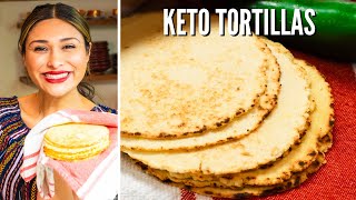 KETO TORTILLAS How to Make EASY Keto Almond Flour Coconut Flour Tortillas ONLY 1 NET CARB [upl. by Ayekehs]