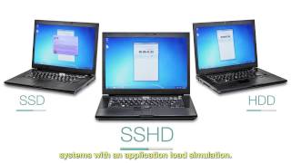 Seagate Performance Comparison SSD vs SSHD vs HDD [upl. by Ainerbas]