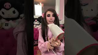 Eugenia Cooney Funny Reaction Here After Turning On Tideway Hair Dryer 91024 tiktok shorts [upl. by Voleta]