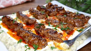 طبخ أسهل وأسرع وصفة كفتة كباب بطريقة تركية مبتكرة للغاية 😋 Very Creative Turkish Kofta kebab recipe [upl. by Yraht]