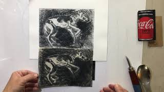 PRINTMAKING DEMOSDrypoint on Plexi  Printing without a Press [upl. by Jentoft]