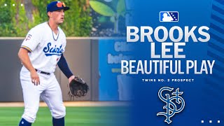 Brooks Lee ranges to his right for a sliding grab and throw  MiLB Highlights [upl. by Janey270]