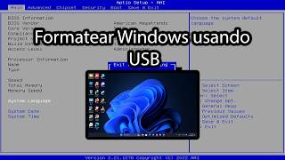 Formatear computadora  Acceder a la bios formatear e instalar Windows [upl. by Itnava]