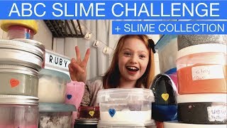 Exclusive ABC SLIME CHALLENGE  SLIME COLLECTION  DIY KINETIC SAND SLIME  RUBY ROSE UK [upl. by Hassi36]