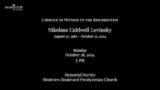 Nikolaus Caldwell Levinsky Memorial [upl. by Nyrmak]