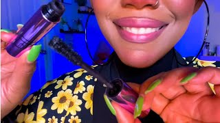 ASMR  Up Close Personal Attention Putting Mascara On You Blink Trigger Breathy Whispers [upl. by Airetas]