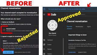 How to Appeal YouTube Monetization Rejected Reuse Video 2022 in English [upl. by Oza614]