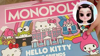 Sanrio Hello Kitty and Friends Monopoly Unboxing  Tabbys Hobbies sanrio monopoly [upl. by Hui929]