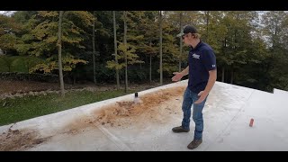 How to remove standing water on a flat roof [upl. by Htebzil645]