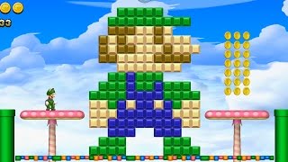 New Super Luigi U  All Hidden Luigi Sprites  Images Locations in World 1 Secret Easter Egg [upl. by Resaec298]