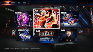 WWE 2K24 Main Menu Selection Screen Ratings Arenas Unlockables Referees amp More [upl. by Linzer978]