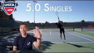 USTA 50 Tennis Highlights  Tim vs Gabino [upl. by Anibur209]