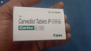 Carloc 3125 Tablet  Carloc Tablets  Carvedilol Tablets  Carloc 3125mg Tablet Uses Side effects [upl. by Vyner551]