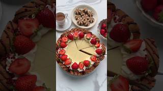 Swiss roll dessert cake no bake 😋 food recipe swissrollcakerecipe viralvideo [upl. by Oratnek999]