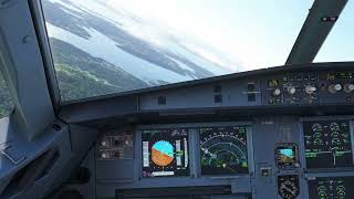 Approach into Flesland ENBR on the Fenix A321 [upl. by Auoh]