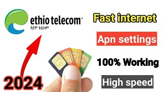 New Apn settings for ethio telecom  How to increase data speed internet settings [upl. by Yssej]