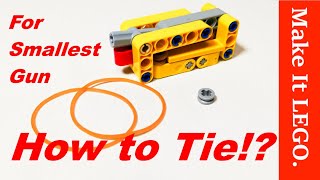 How To Tie the Rubberband LEGO Smallest Gun [upl. by Broucek451]