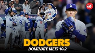 quotDodgers Dominate Mets 102 One Win Away from World Seriesquot [upl. by Nostrebor]