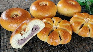 日式红豆面包 2分钟面团  2 minutes dough ready Japanese Red Bean Buns [upl. by Lucio]