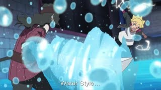 Sarada Copies Jutsu  Boruto and Chojuro vs 7 Ninja Swordsmen of the Mist [upl. by Nautna792]