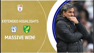 MASSIVE WIN  Cardiff City v Norwich City extended highlights [upl. by Aketal]