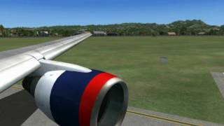 FSX HD  Delta Boeing 757200 Takeoff From Honolulu  AMD X6 1055T  4GHz [upl. by Coughlin]