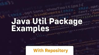 java util package examples [upl. by Yenitsed]