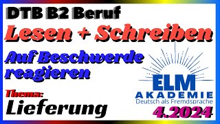 Lesen und Schreiben B2 Beruf  Auf eine Beschwerde reagieren [upl. by Haden]