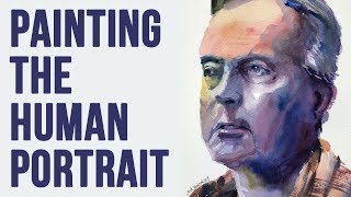 Portrait Painting in Watercolor  First Layer Demo Tips amp Tricks Joseph Zbukvic [upl. by Aicirtam]